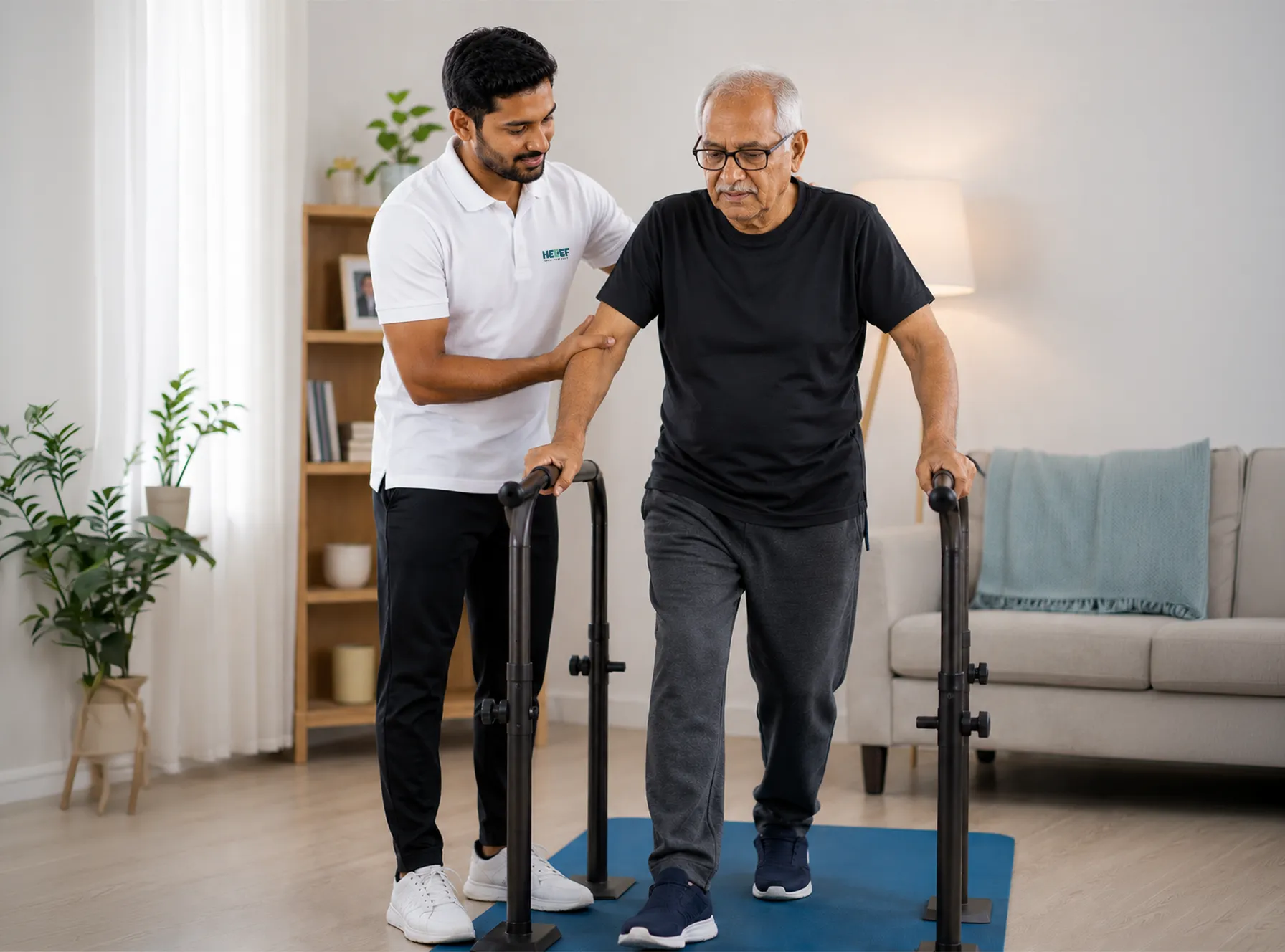 Helief physiotherapist providing geriatric (elderly) care in Bangalore