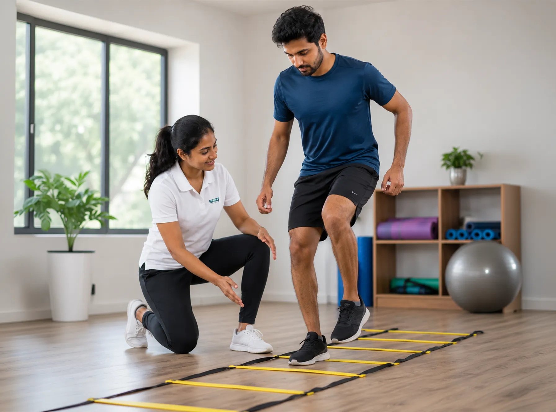 Helief physiotherapist providing sports injury rehabilitation in Bangalore