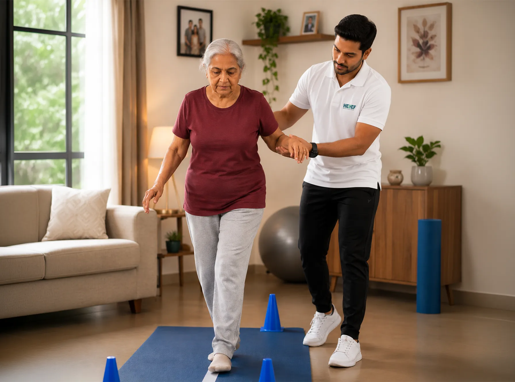 Helief physiotherapist providing vestibular rehabilitation in Bangalore